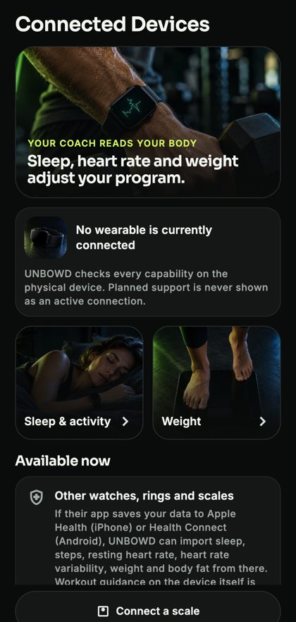 UNBOWD — Your watch and your scale